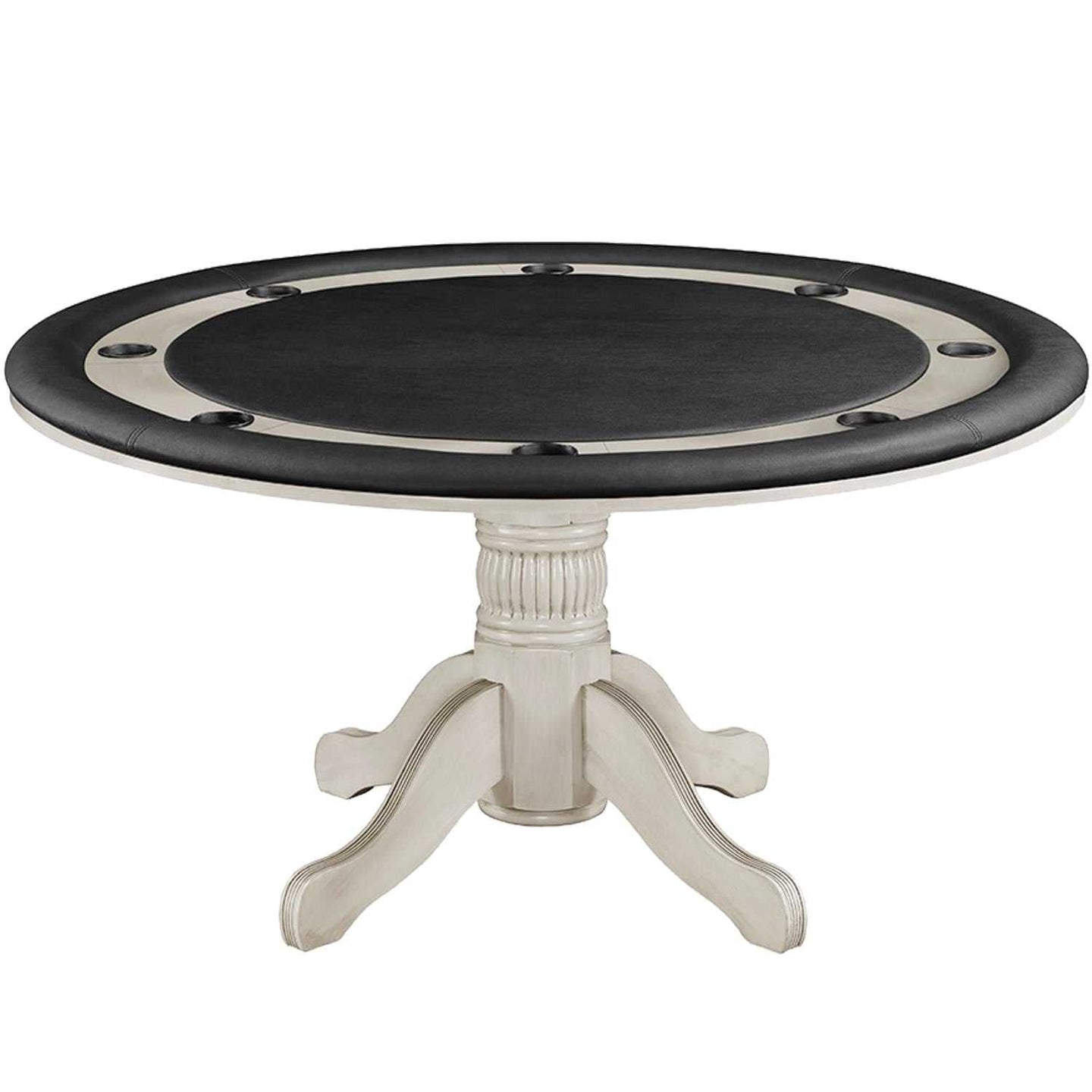 Pub Series 60in Poker & Dining Table - Antique White
