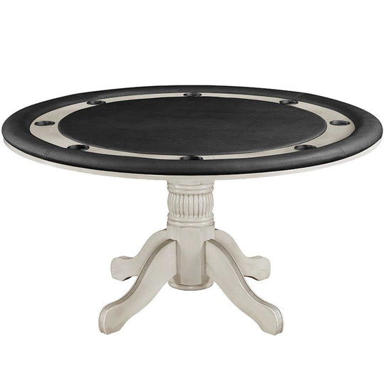 Pub Series 60in Poker & Dining Table - Antique White