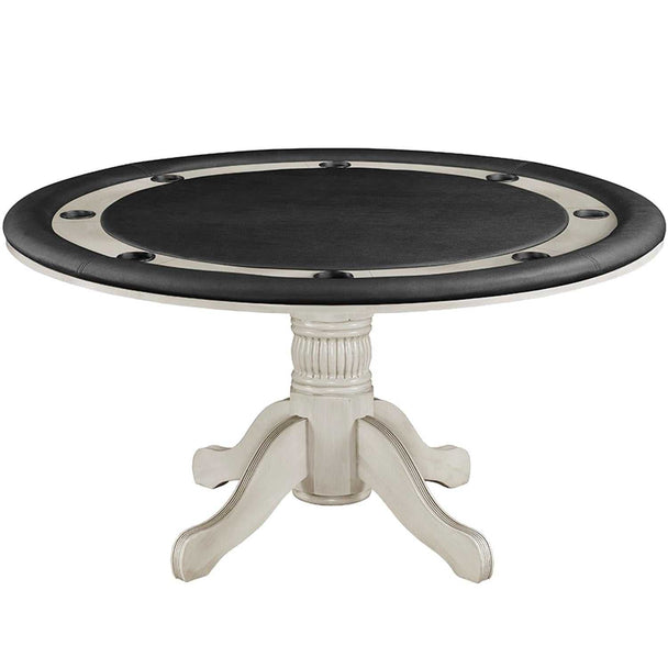 Pub Series 60in Poker & Dining Table - Antique White