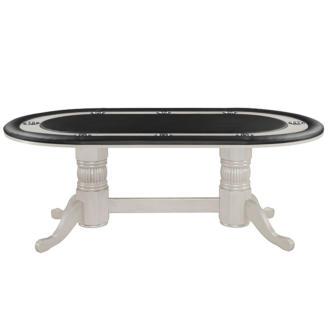 80in Texas Hold'em Poker Table - Antique White