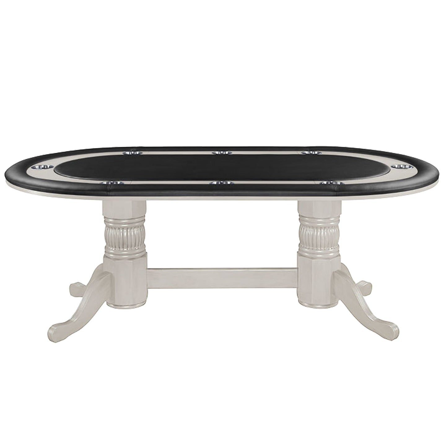 80in Texas Hold'em Poker Table - Antique White