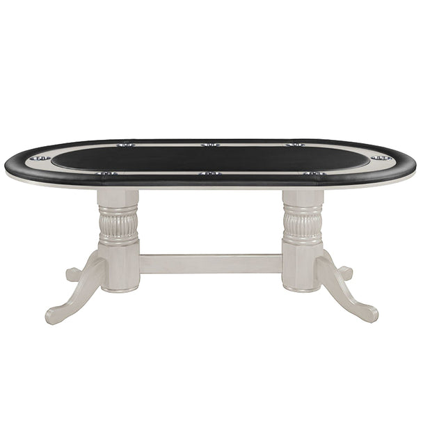 80in Texas Hold'em Poker Table - Antique White