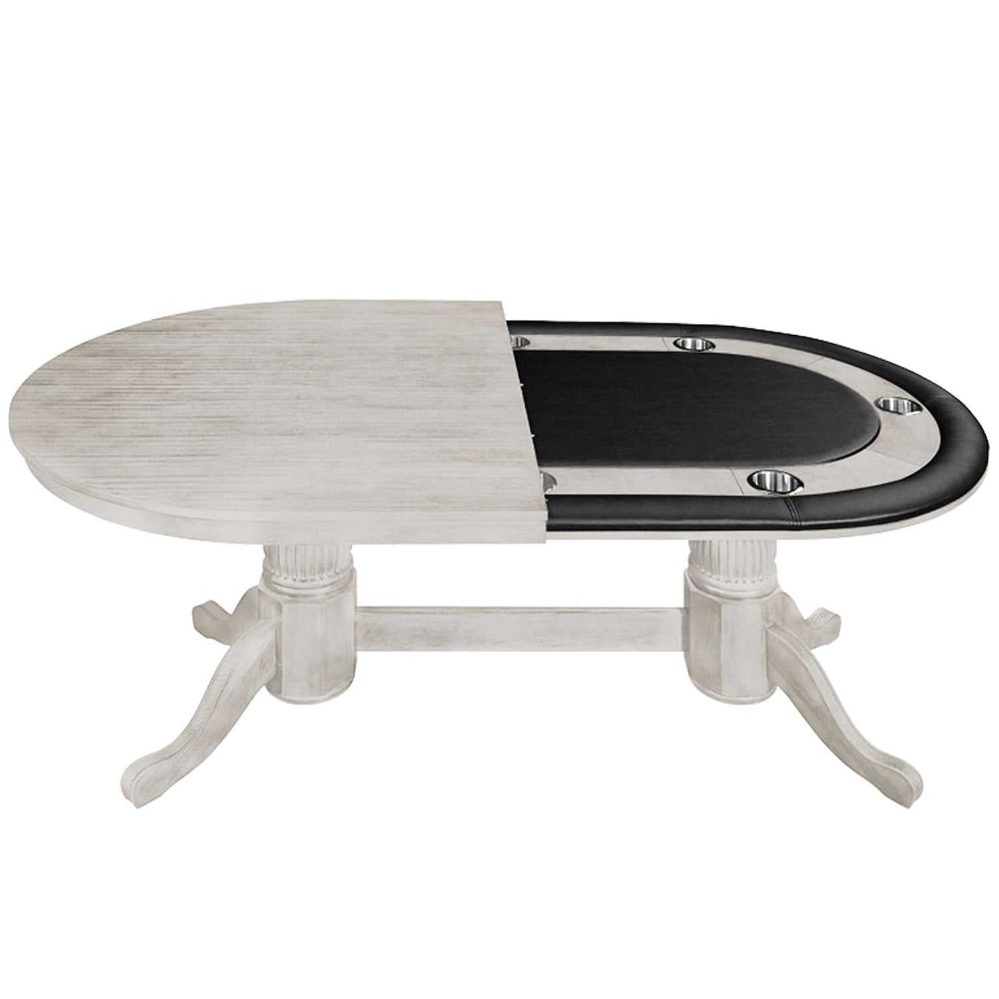 80in Texas Hold'em Poker Table - Antique White detail