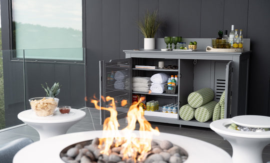 Mainstay Bar Credenza with TV Mount - lifestyle