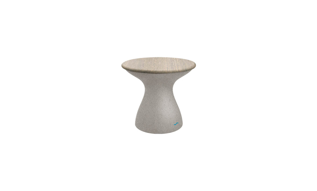 Autograph Standard Side Table - Wheat lid, Sandstone base