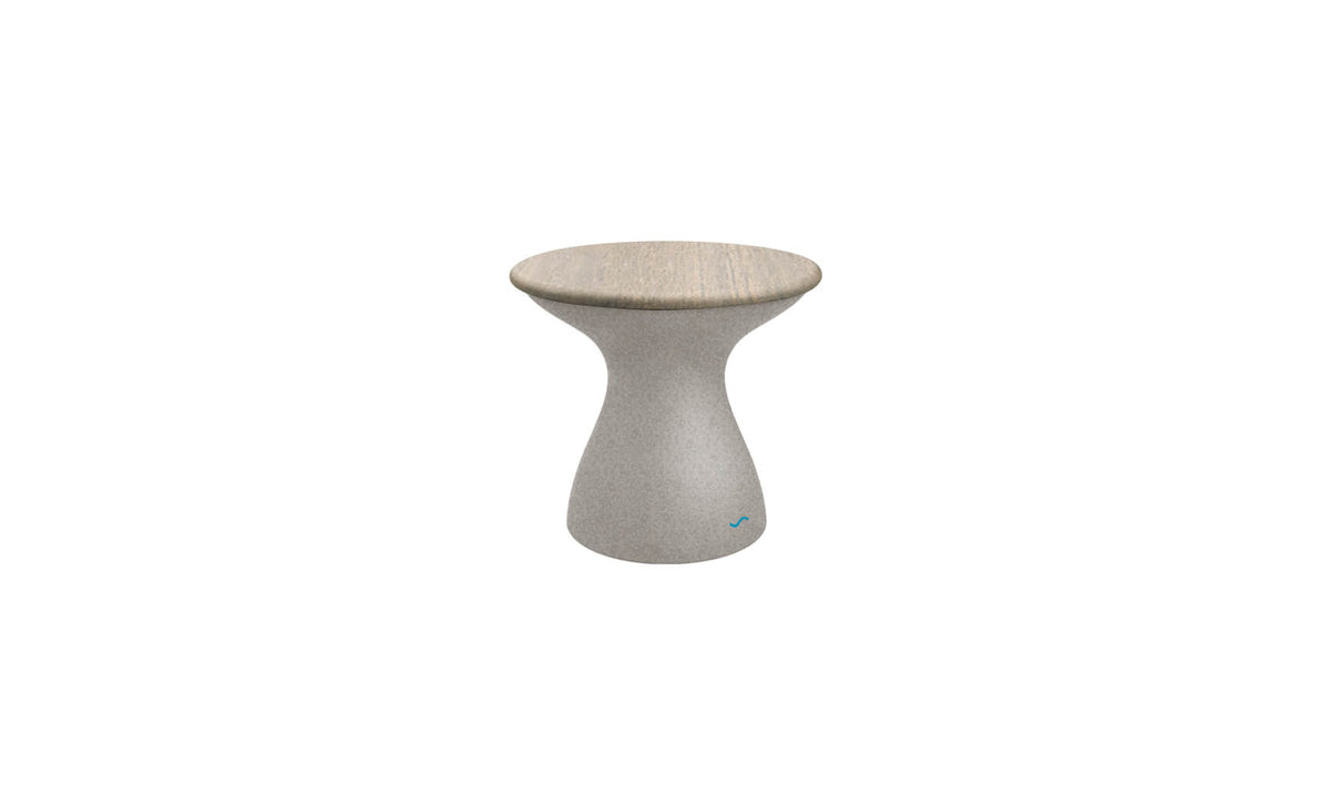 Autograph Standard Side Table - Wheat lid, Sandstone base