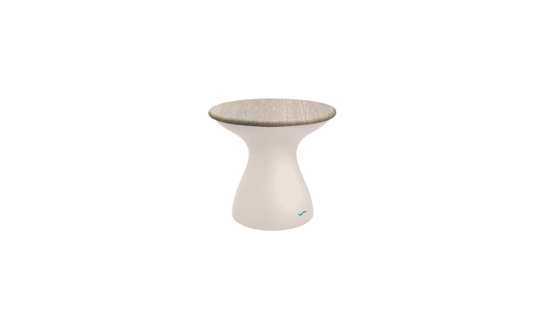 Autograph Standard Side Table - Wheat lid, Cloud base