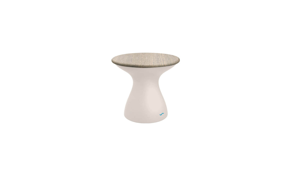 Autograph Standard Side Table - Wheat lid, Cloud base