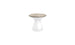 Autograph Standard Side Table - Wheat lid, White base