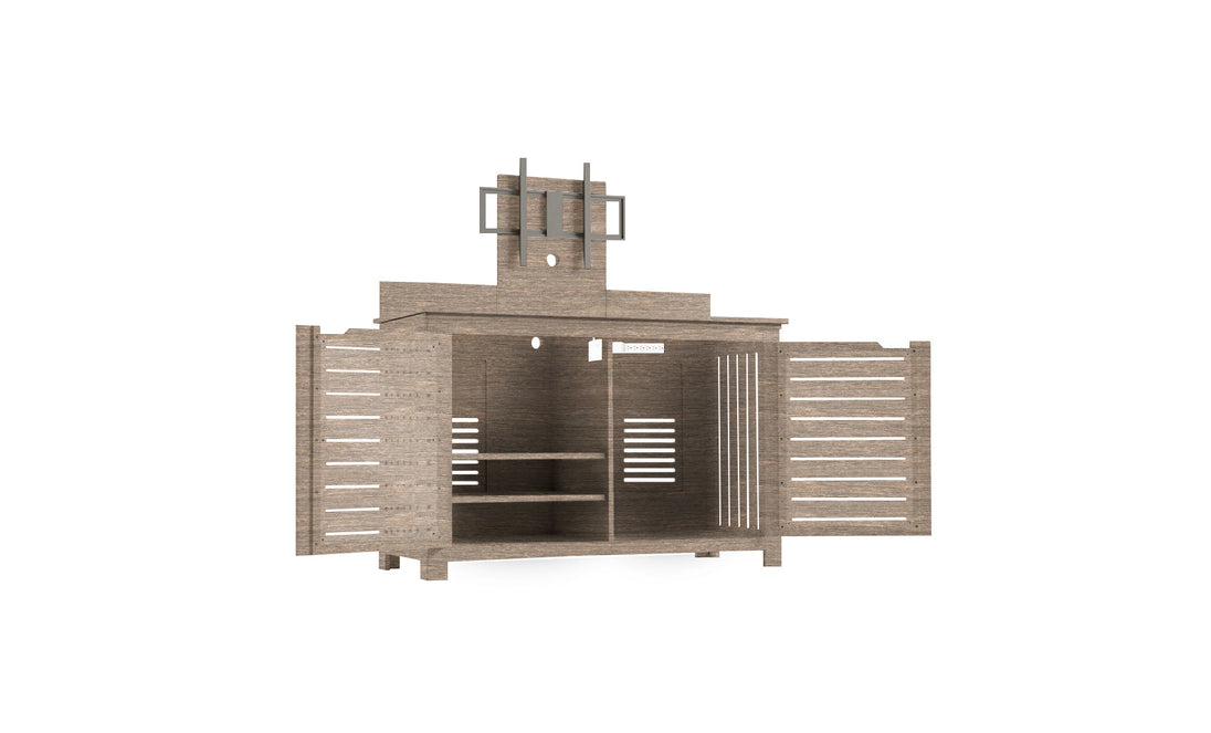 Mainstay Bar Credenza with TV Mount - Wheat