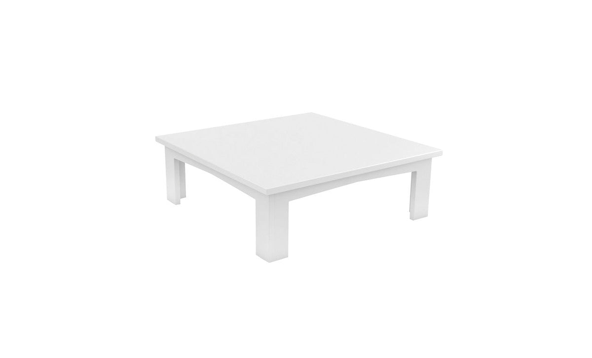 Ledge Lounger Mainstay Square Coffee Table in White resin