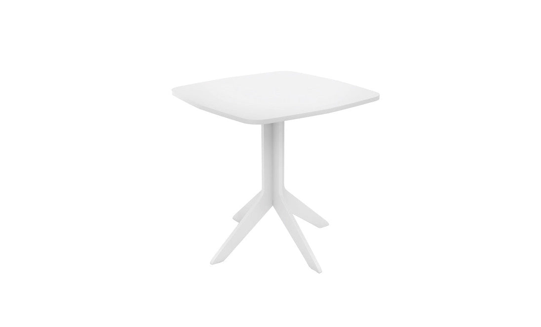 Ledge Lounger Mainstay Square Bistro Table in White resin