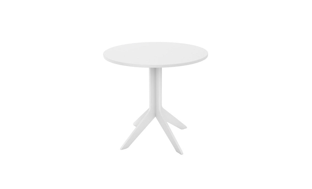 Ledge Lounger Mainstay Round Bistro Table in White resin