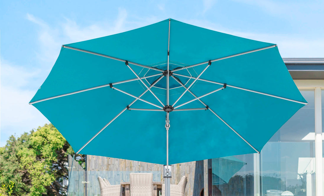 Ultra Cantilever Umbrella 11' Octagon - Turquoise