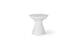 Autograph Tall Ice Bin Side Table - White lid, White base