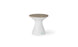 Autograph Tall Ice Bin Side Table - Wheat lid, White base