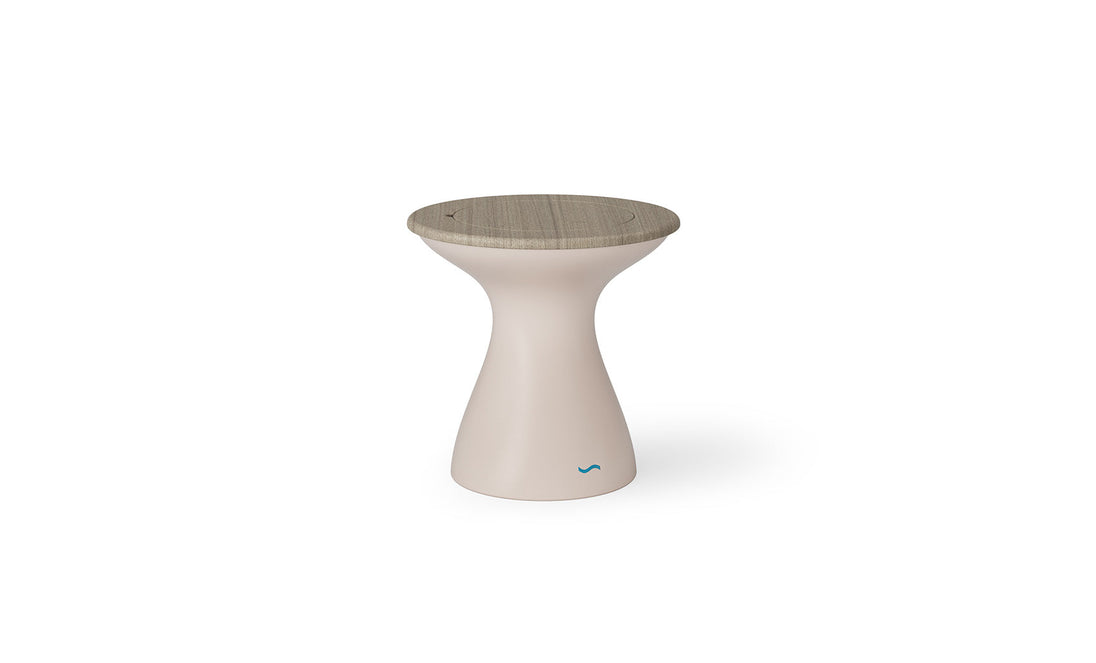 Autograph Tall Ice Bin Side Table - Wheat lid, Cloud base