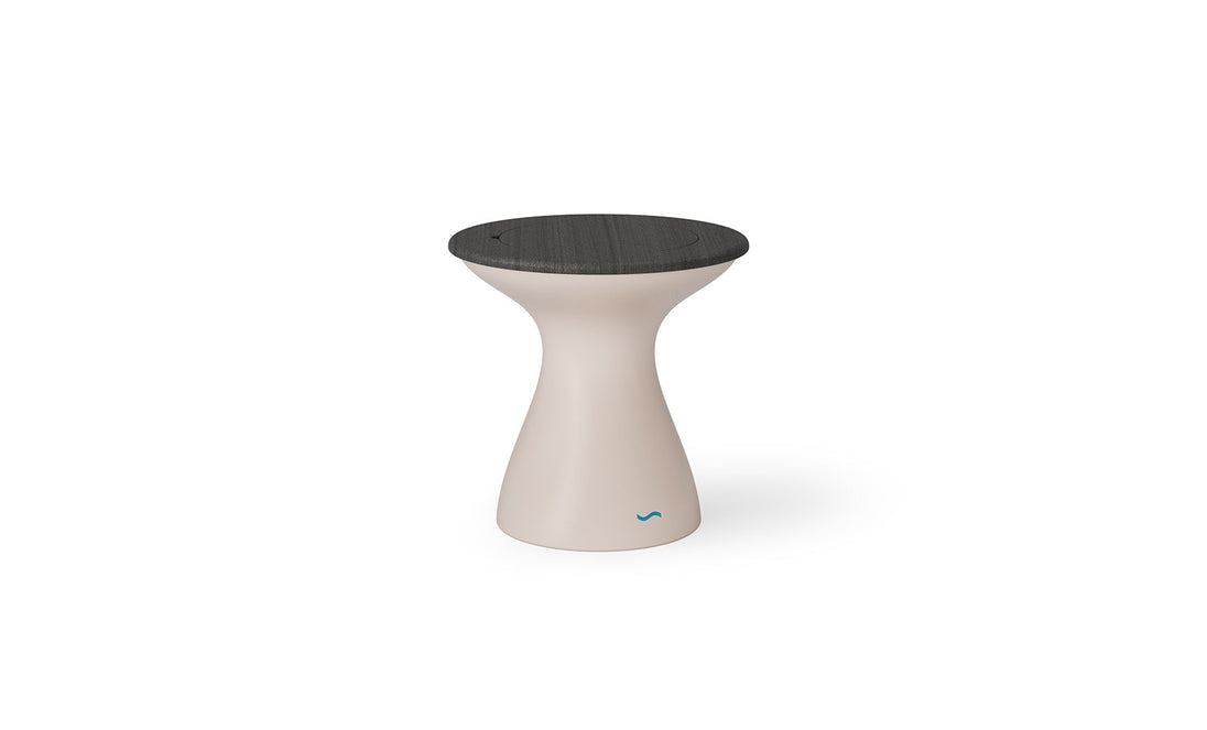 Autograph Tall Ice Bin Side Table - Fog lid, Cloud base