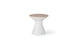 Autograph Tall Ice Bin Side Table - Cloud lid, White base