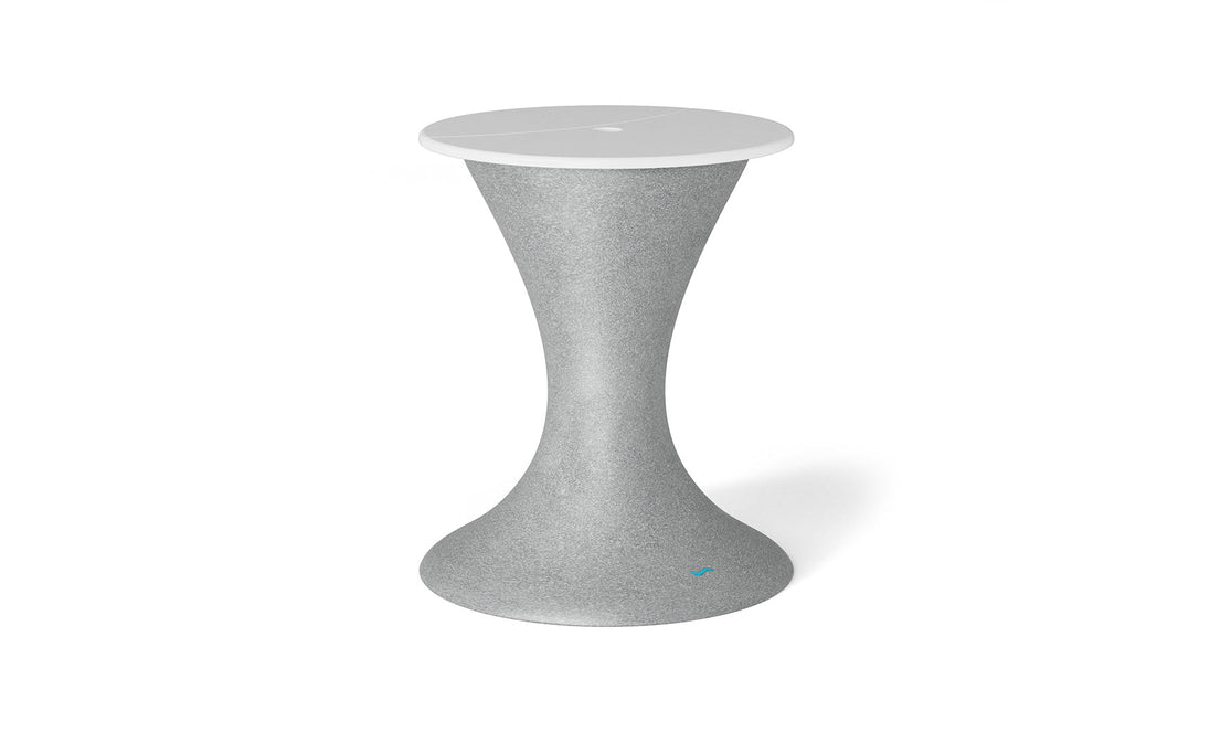 Autograph Umbrella Stand Ice Bin - Granite Gray base, White lid