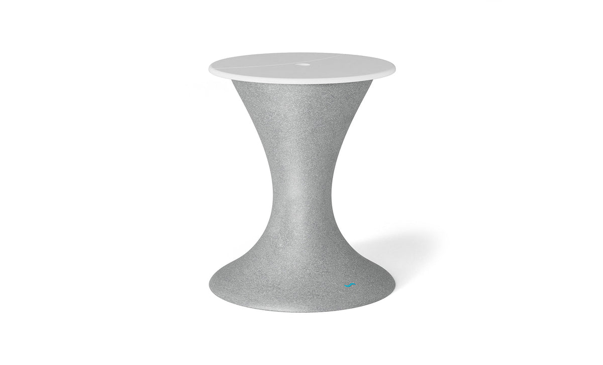 Autograph Umbrella Stand Ice Bin - Granite Gray base, White lid