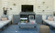Mainstay Bar Credenza with TV Mount - lifestyle