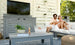 Mainstay Bar Credenza with TV Mount - lifestyle