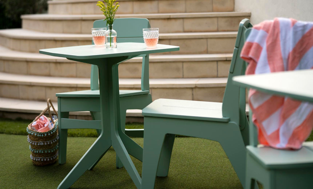Mainstay Dining Side Chair in Sage Green resin, alternate view