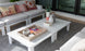 Mainstay Square Coffee Table styled on a patio