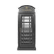 English Phone Booth Bar Cabinet - Black interior