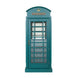 English Phone Booth Bar Cabinet - Green interior
