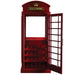 English Phone Booth Bar Cabinet - Old English Red
