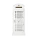 English Phone Booth Bar Cabinet - White interior