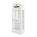 English Phone Booth Bar Cabinet - White detail