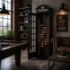 English Phone Booth Cue Holder - Black detail