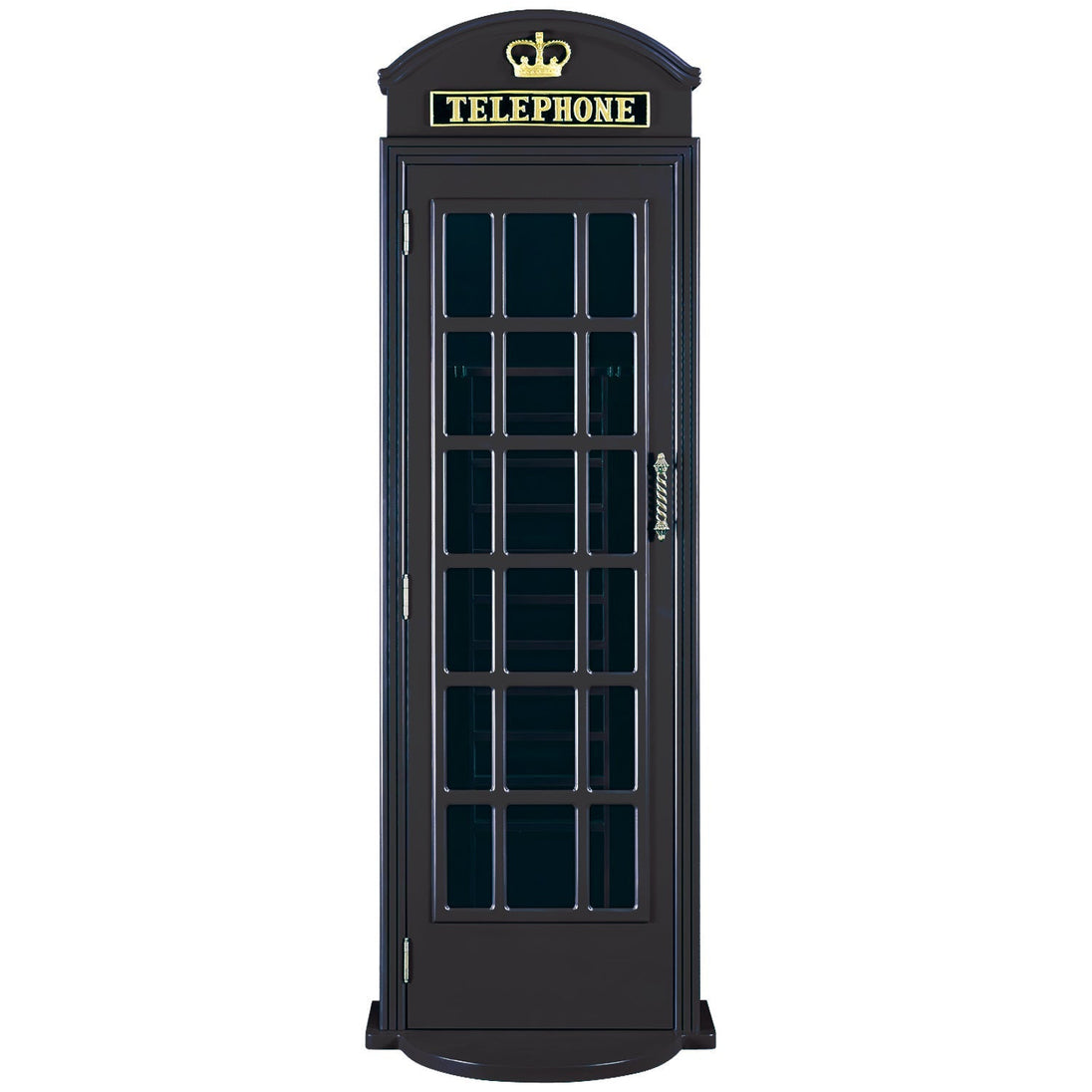 English Phone Booth Cue Holder - Black closed