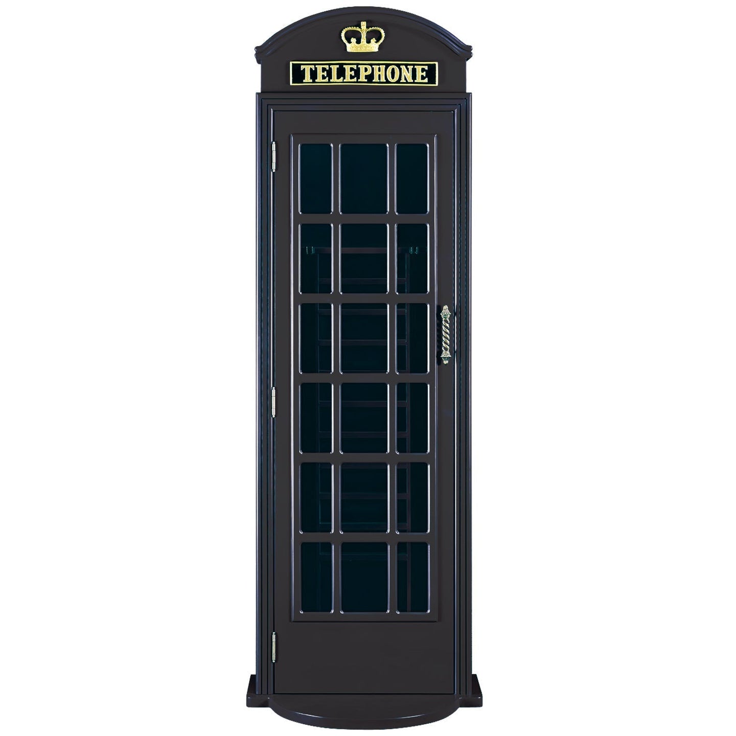 English Phone Booth Cue Holder - Black closed