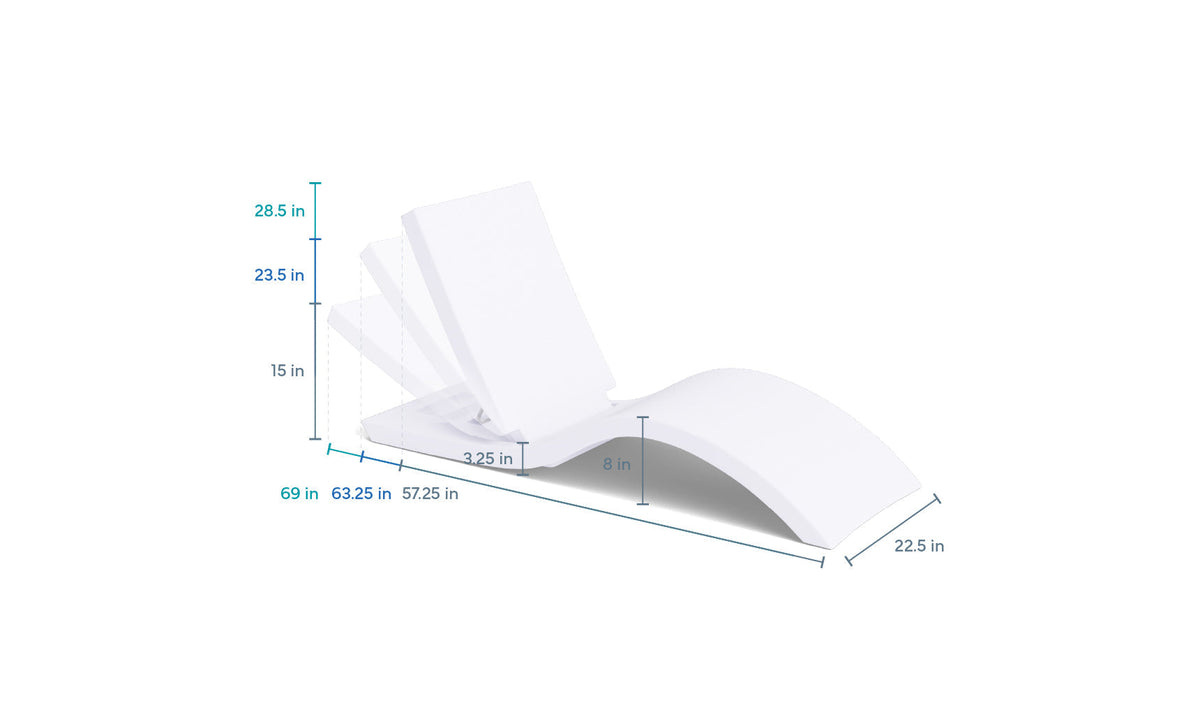 Signature Adjustable Recline Chaise spec sheet