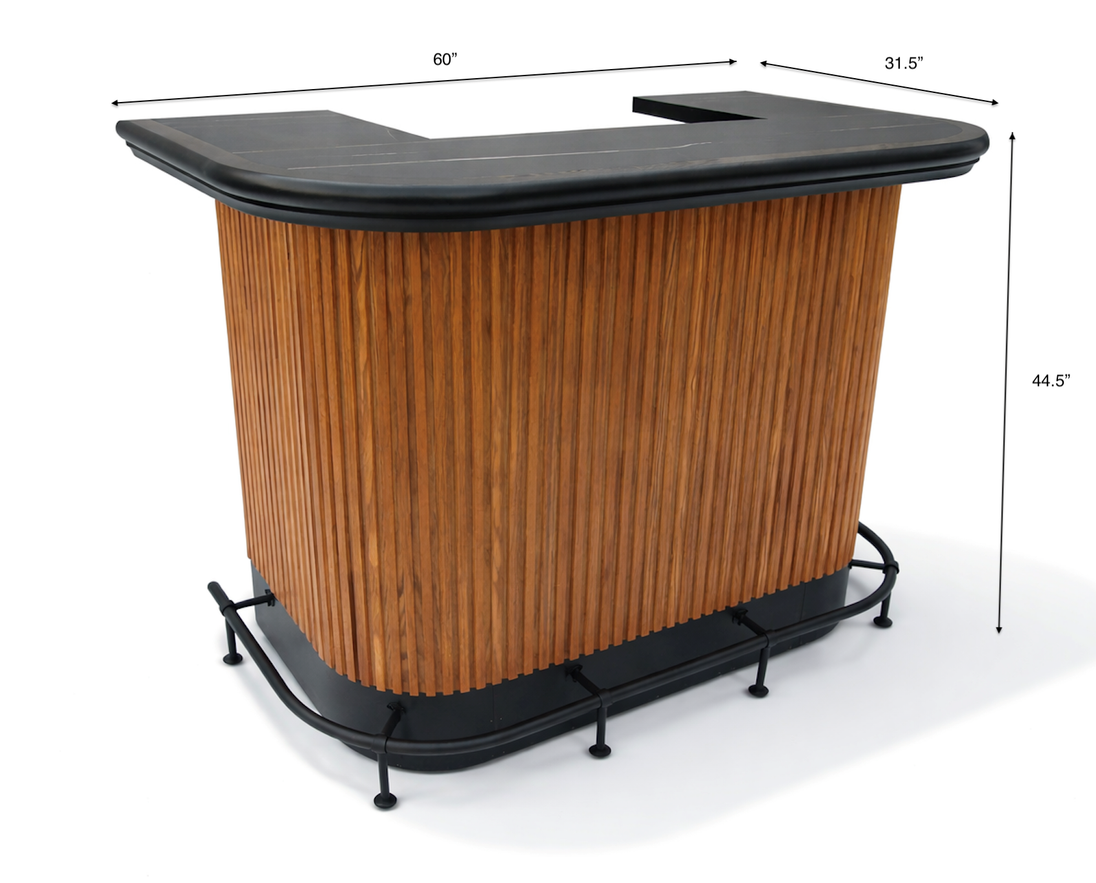 Prohibition 60in Cocktail Bar - dimensions