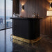 Prohibition 60in Cocktail Bar - Matte Black / Brass