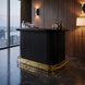 Prohibition 60in Cocktail Bar - Matte Black / Brass