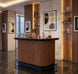Prohibition 60in Cocktail Bar - Matte Walnut / Black