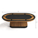 Prohibition Texas Hold'em Poker Table - top view dimensions