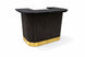 Prohibition 60in Cocktail Bar - Black angled view