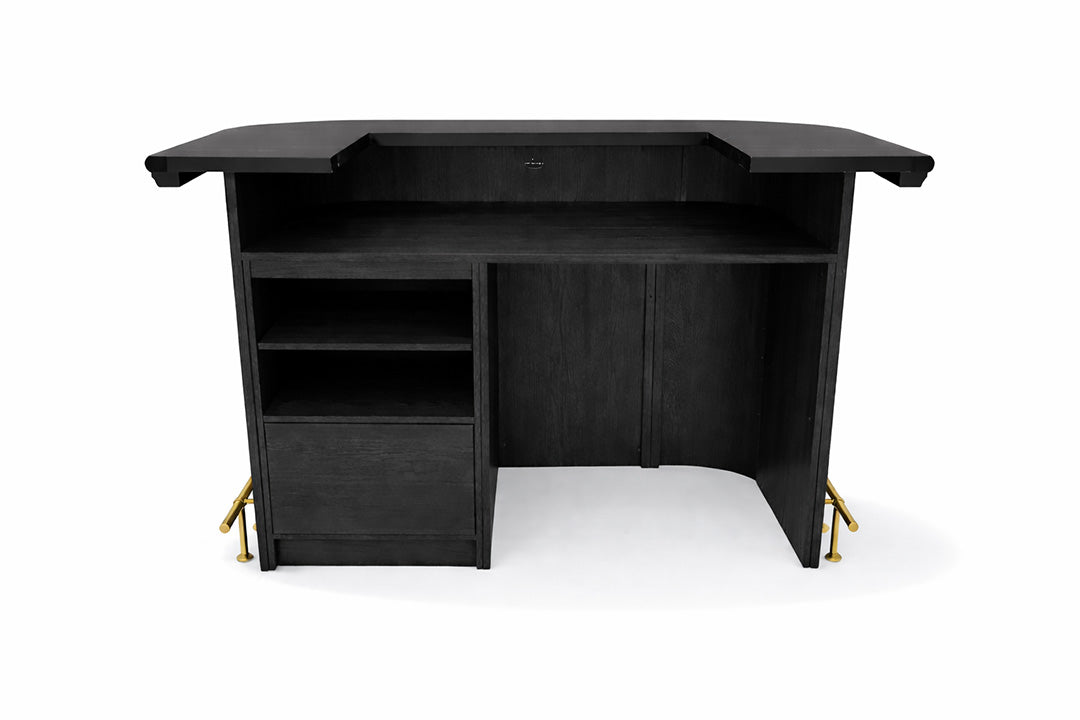 Prohibition 60in Cocktail Bar - Black back view