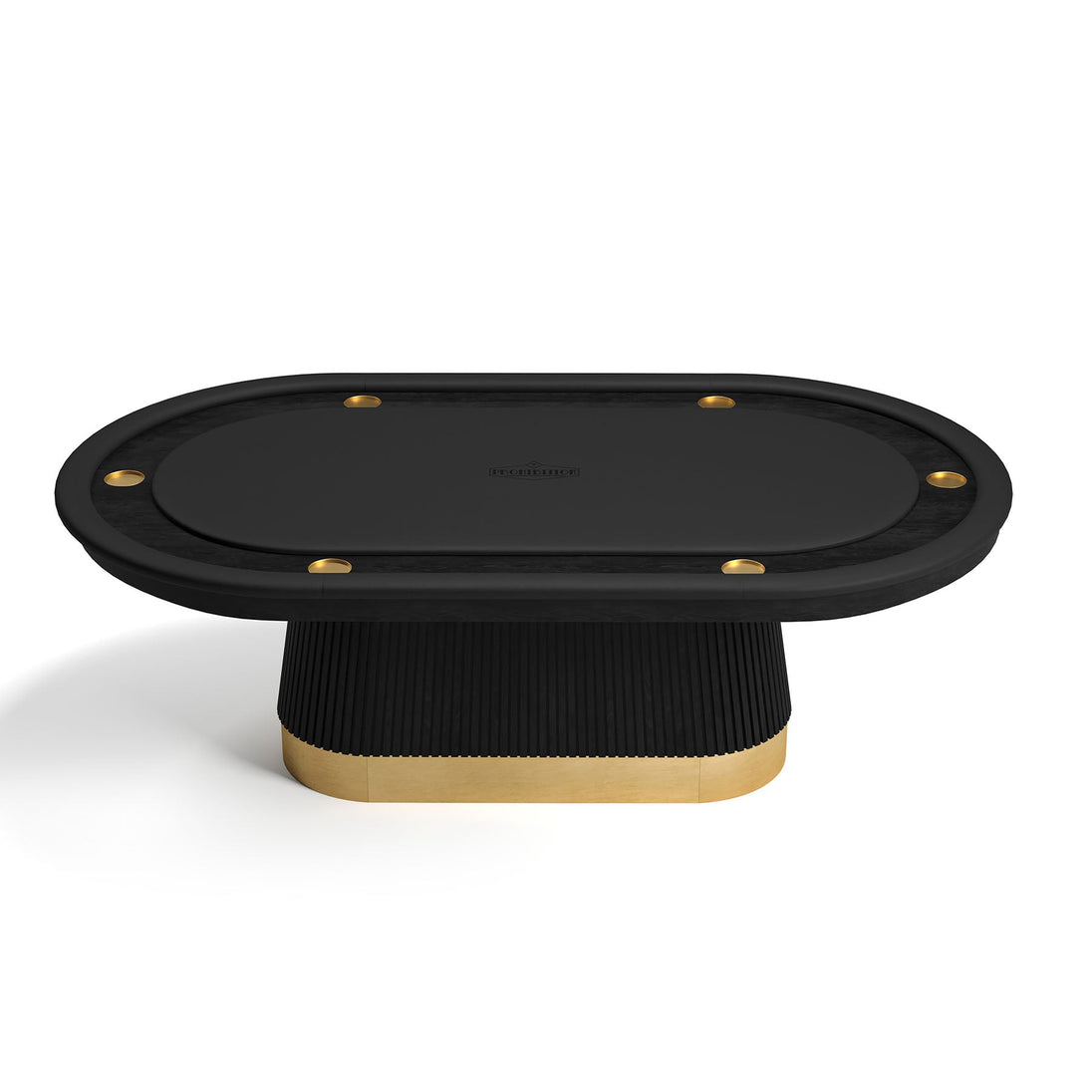 Prohibition Texas Hold'em Poker Table - Matte Black / Brass Trim