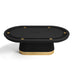 Prohibition Texas Hold'em Poker Table - Matte Black / Brass Trim