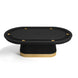 Prohibition Texas Hold'em Poker Table - Matte Black / Brass Trim