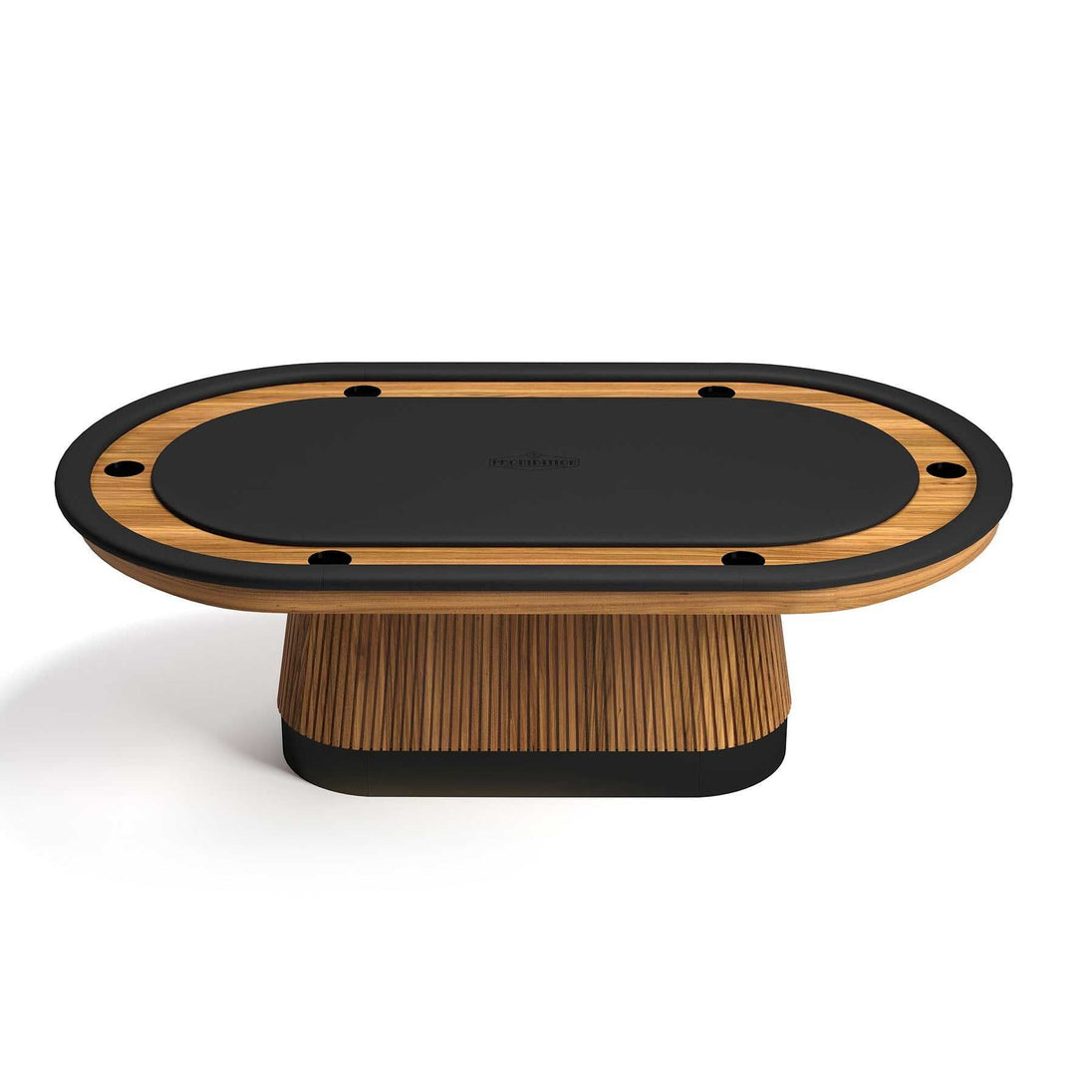 Prohibition Texas Hold'em Poker Table - Matte Walnut / Black Trim