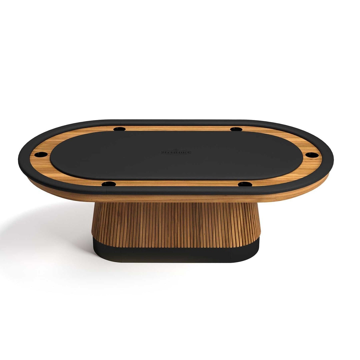 Prohibition Texas Hold'em Poker Table - Matte Walnut / Black Trim